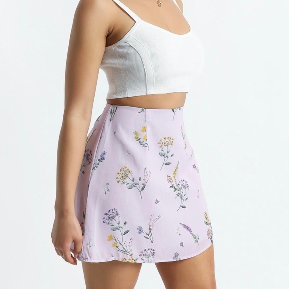 Lavender Botanical Floral Skirt - Picture 6 of 8